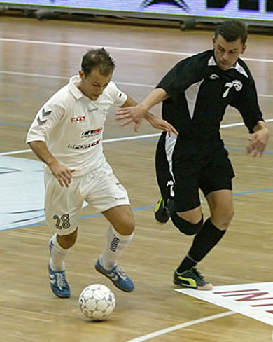 Zsolt Gyurcsányi during the UEFA Futsal Cup Main Round won by Godolloi (Photo courtesy: Miklos Biszkup)