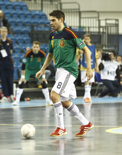 Last effort for Spain: Kike playing as advanced goalkeeper (Photo courtesy: Carmelo Rubio - RFEF)