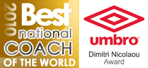 UMBRO Futsal Awards 2010 - Best National Team Coach of the World - DIMITRI NICOLAOU AWARD