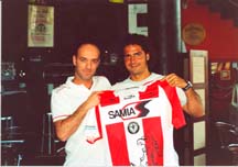 Andrea Ghiotto with Vander Carioca, about five years ago in Barcelona (Photo courtesy: Arzignano Grifo)