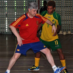 Venancio during his trainings with the Solomon Island National team (Photo courtesy: FIFA.com)