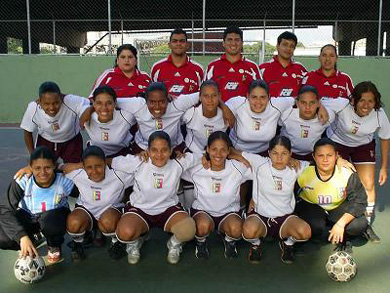 The Venezuelan Women National team (Photo courtesy: www.futbolsala.com.ve)