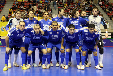 Playas De Castellon<br>Gasc, Minhoca, Leandro, Josema, Miguel Almeida, Euler, Manu<br>Javi Rodriguez, Dani Salgado, Andr, Cristian, Pablo (Photo courtesy: Angel Perez - LNFS)