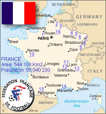 French Futsal Map