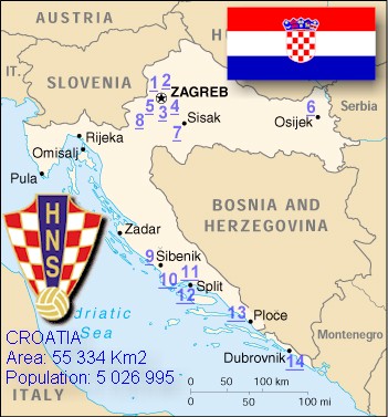 Croatian Futsal Map